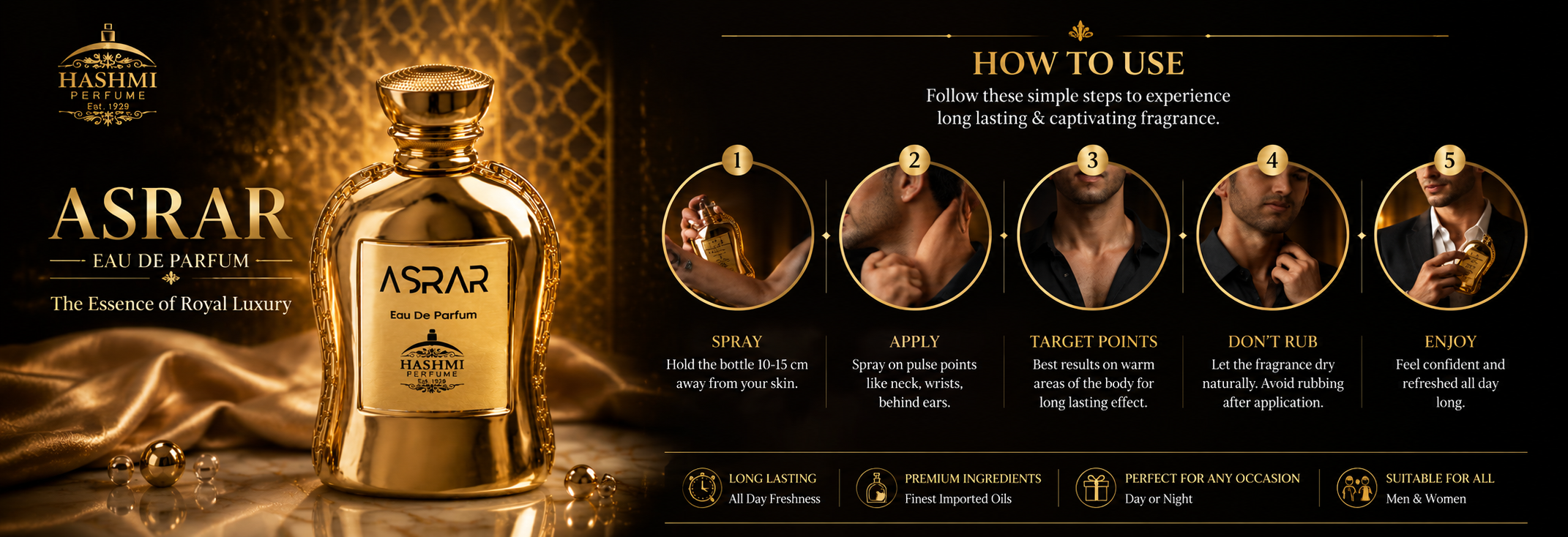 Hashmi Asrar Perfume use